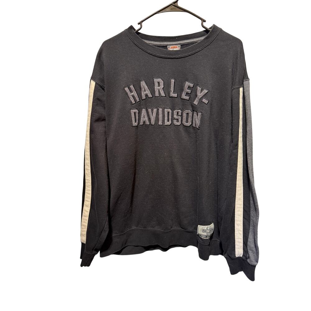Harley-Davidson Black Sweatshirt with Cream Stripe